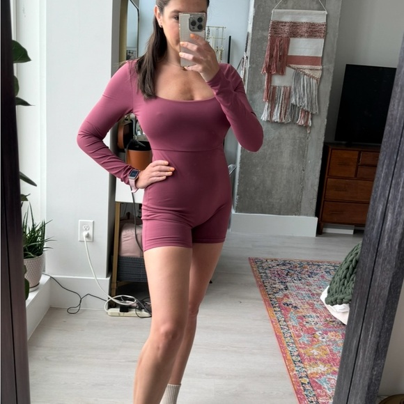 PacSun Mauve Long Sleeve Romper - Picture 1 of 1